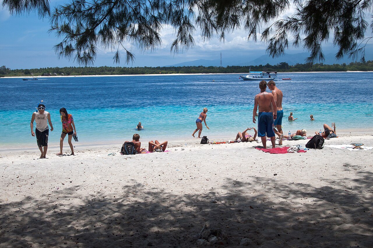 Beach scene on Gili Trawangan, Indonesia