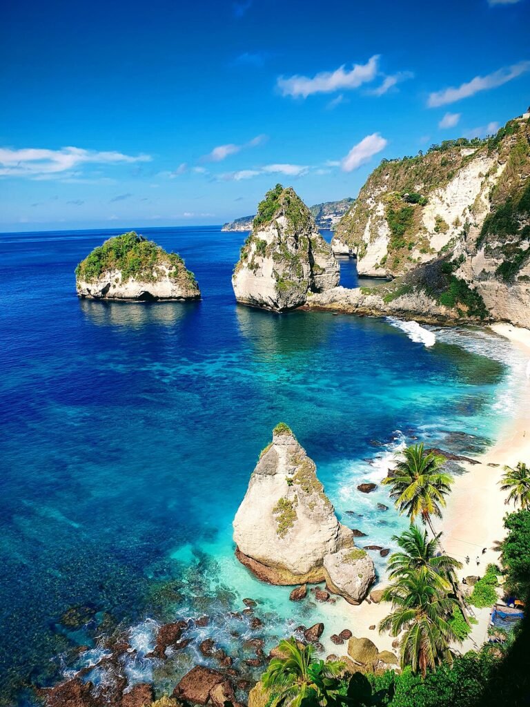 Cliff access at Diamond Beach, Nusa Penida