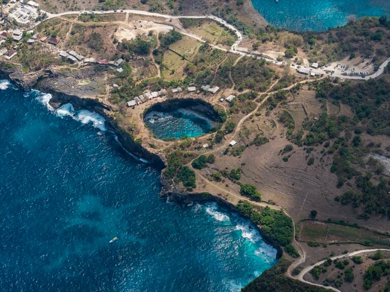 Aerial view of Broken Beach, Nusa Penida